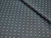 BLACK WITH GOLDEN YELLOW DOTTED CHECKS PREMIUM MIX COTTON SHIRT FABRIC.